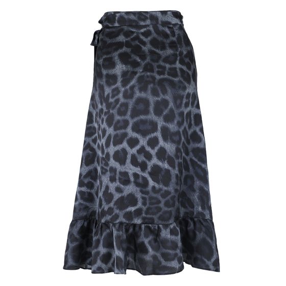 Lyn Modtager Legitim Cool slå-om-nederdel med leopard print fra Neo Noir.