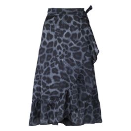 Lyn Modtager Legitim Cool slå-om-nederdel med leopard print fra Neo Noir.
